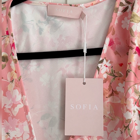 Sofia The Label Bloom Wrap Dress Pink Blossom Size 10 (Medium) NWT - Picture 5 of 8